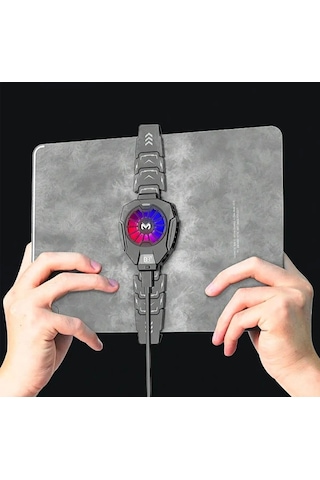 Dijital Göstergeli Kablolu İpad Tablet Uyumlu Soğutucu Gamer Oyuncu Radyatör Soğutma Fanı