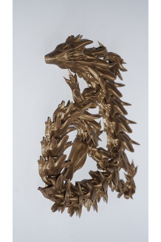 Eklemli Ejderha 3 Renkli 48 Cm - Dekoratif 3d Maket Hediyelik 2,5cm 68336066