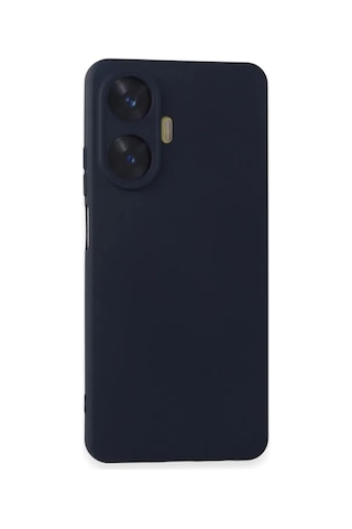Jenerik Realme C55 Kılıf Nano İçi Kadife Silikon - Lacivert