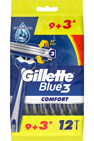 Gillette Blue 3 Comfort Tıraş Bıçağı 9 + 3
