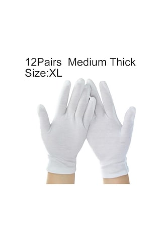 Sones 12 Çift Saf Pamuklu İş Eldiveni, Orta Kalınlıkta Beden: Xl