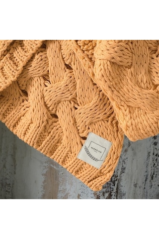 Serenita Saç Örgü Triko Tv Battaniyesi Throw Koltuk Şalı (538861659)-110X160