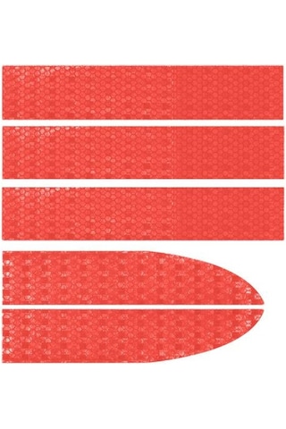 Jms Araba Aksesuarları Şık Koruyucu Su Geçirmez Araba Vücut Yansıtıcı Etiket Bant Kırmızı 5 Adet