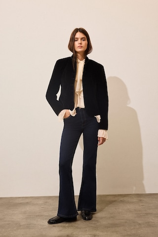 Defacto Çoklu Düğmeli Fitted Dik Yaka Kadife Blazer Ceket I5188ax26wnbk81 Siyah-bk81