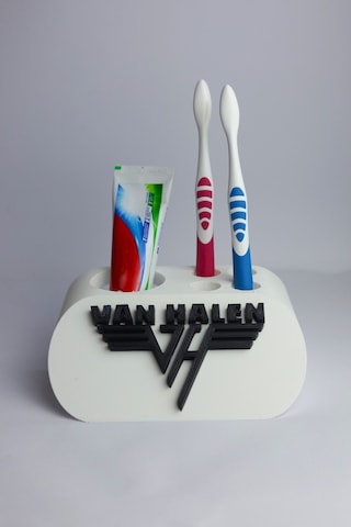 Van Halen - Dekoratif Diş Fırçalık Beyaz