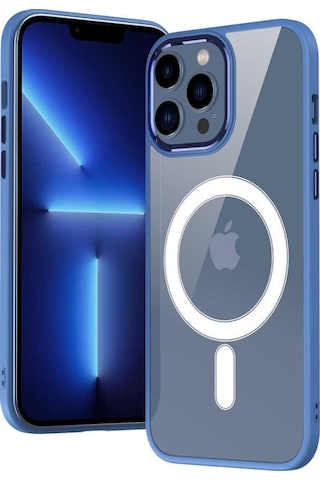 Apple Uyumlu iPhone 14 Plus Kilif Wireless Sarj Özellikli Zore Krom Mag 556385709