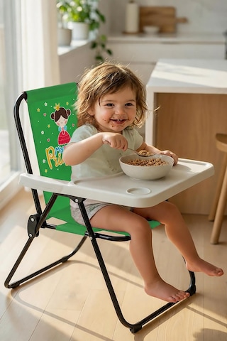 Exent Kids 2 6 Yaş, Katlanır Portatif Mama Sandalyesi, Tak-çıkar Masa İle-mylittle Princess-yeşil
