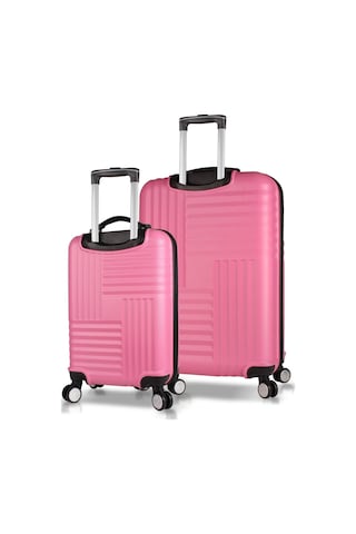 My Valice Puzzle Abs Kabin Ve Büyük Boy Pembe 2'li Valiz Seti Pembe