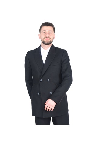 Cengiz İnler Kısa Kruvaze Erkek Kaşe Kaban 001