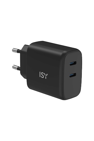 ISY IWC-0005 65 W 2XUSB C BK Güç Adaptörü Siyah