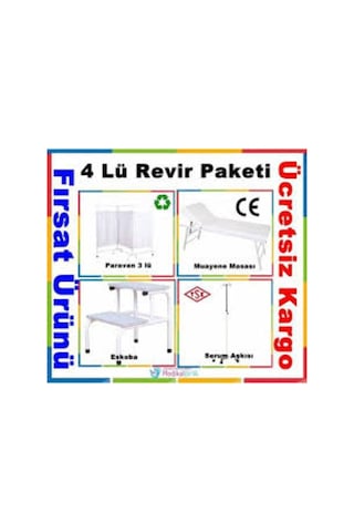Muayene Masası Paravan Eskabo Serum Askısı Osgb İsgb Revir