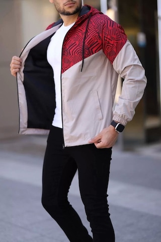 Unisex Kapüşonlu İçi Astarlı Yağmurluk - Bej Bej