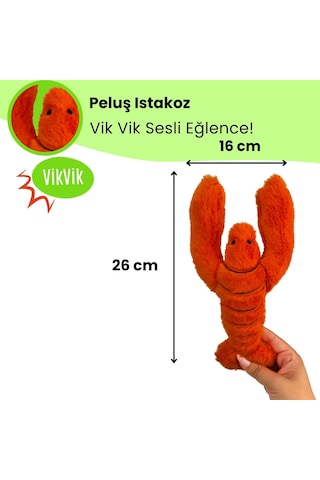 Havhav Vik Vik Sesli Istakoz Peluş Köpek Oyuncağı