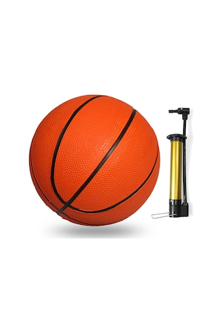 Dianziye Portatif Basketbol Topu Seti - Şişirme Pompası Dahil, 13 Cm Kauçuk Top