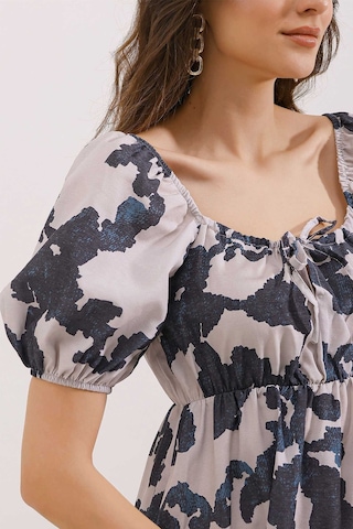 Bigdart 2351 Kloş Poplin Elbise - D. Siyah 001