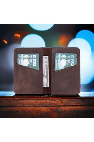 Enrico Slim Deri Kartlık Tn3 Kahverengi Kahverengi Koyu Kahverengi