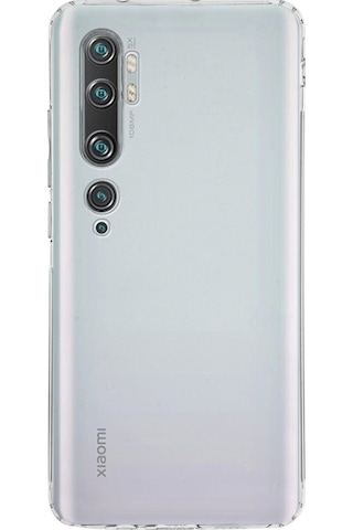 Xiaomi Mi Note 10 Pro ile Uyumlu Kapak Kamera Korumalı Tıpalı Şeffaf Silikon Kılıf
