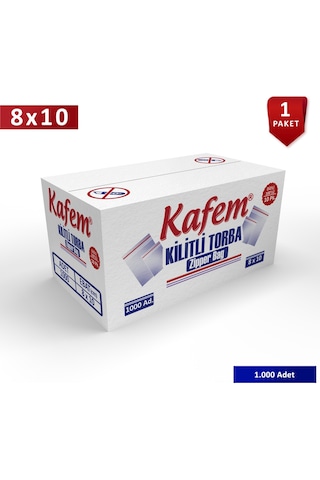 8 X 10 Cm Kilitli Poşet / Naylon Torba 1000 Adet - Kafem