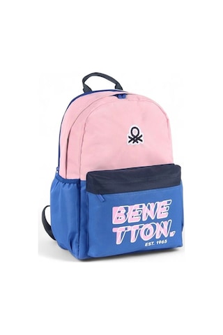 Benetton Pembe/mavi Unisex Okul Sırt Çantası Ben03844
