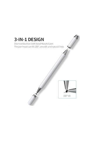 Yaozixa Siyah Metal Dış壳lu 3'lü Dairesel Stilus: Hassas Dokunmatik,  Ve Android Uyumlu, El Yazısı Kalemi