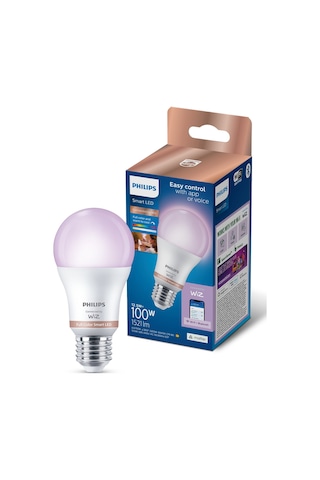 Philips Smart Lighting Led Ampul A60 E27 100w Eşdeğer Rgb - Google Home, Alexa, Homekit Ve Matter Uyumlu Çok Renkli