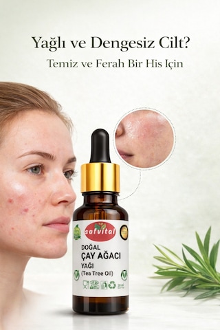 Safvital Çay Ağacı Yağı 20 Ml Cilt Dengeleyici Bakım Yağı Temiz Görünüm Ve Ferah His İçin