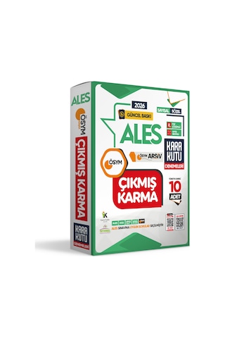 2026 ALES Sayısal-Sözel-TM ÖSYM Çıkmış Karma Kara Kutu 10lu Deneme Paketi Türkiye Geneli D. Çözümlü