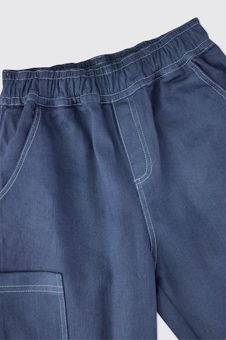 Panço Erkek Çocuk Cepli İndigo Şort 2621bk07001 Mavi