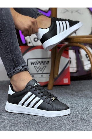 Unisex Spor Ayakkabı Sneaker Hafif Ortopedik Eva Taban Memory Foam Günlük Kullanım İçin Rahat Siyah - Beyaz