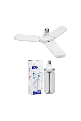 40w 3 Kanatlı Pervane Led Ampul 27 Led Tasarruflu E27 Ev Ampul 4000 Lümen Lamba Ld03 1 Ad