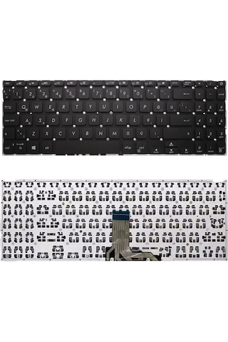 Siyah-ışıksız, Notebook Klavye - Asus X509jb-ej006, X509jb-ej010t Muadili İle Uyumlu