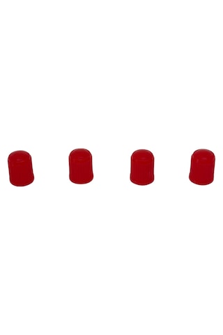 4 Adet Kırmızı Oto Lastik Sibop Kapağı