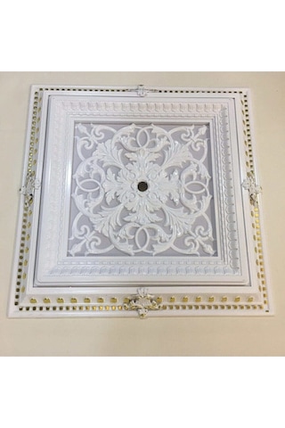 Diecor Led Döşenebilir Saray Tavan Avize Göbeği Beyaz-altın 72 X 72 Model:xa281