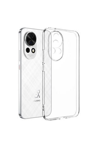 Kvy Huawei Nova 13 Kamera Korumalı Süper Silikon Kılıf Şeffaf