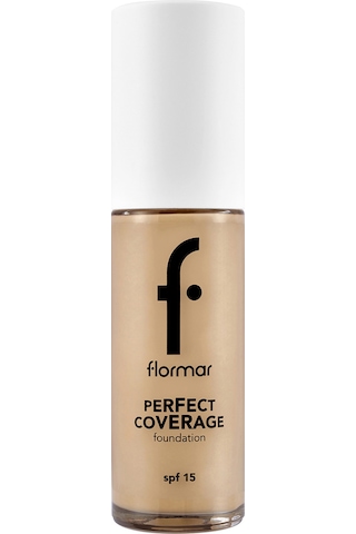 Flormar Perfect Coverage Yoğun Kapatıcı Su Bazlı Fondöten (Nötr Alt Ton) -121 Golden Natural -8682536058322