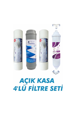 Tüm Açık Kasa Su Arıtma Cihazları İle Uyumlu 4'lü Filtre Seti