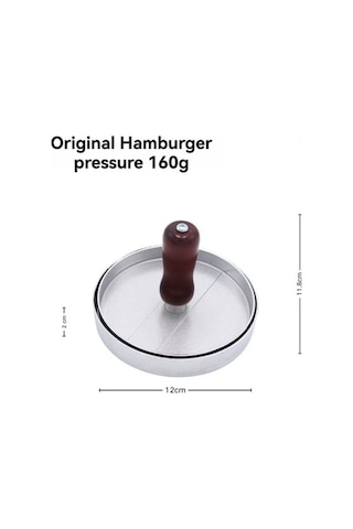 Besthome1 Alüminyum Burger Presi 160g - 2cm Kalınlık, Şeffaf Desenli Şeffaf