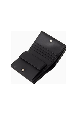 Marni Bifold Calfskin Deri Cüzdan, El Dikişli Logo Detaylı Siyah