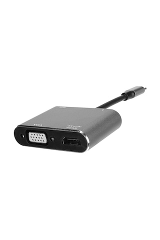 Hytech Hy-usbc22 4 İn 1 Type C To, Pd+hdmı+vga+usb3.0 Çevirici Hub Adaptör