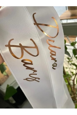 Gelin Damat Isimli Tören Takı Kurdelesi 2 Adet B-40