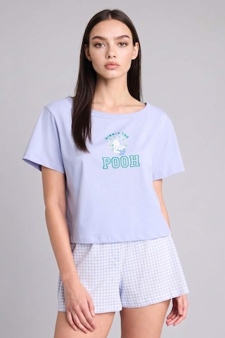 Defacto Dısney Wınnıe The Pooh Regular Fıt Kısa Kollu 2li Takım H5838ax26smpr317 Mor-pr317