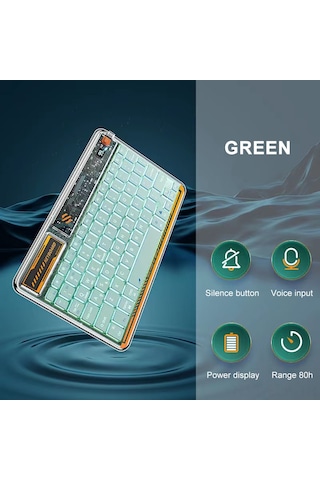 Xindoker "mini Bluetooth Klavye - Rainbow Aydınlatmalı, Çoklu Cihaz Uyumlu, Taşınabilir Ve Kablosuz"