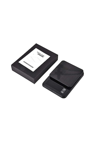 Tongxida Dijital Mini Terazi 10kg 0.1g Lcd Arkadan Aydınlatmalı Cep Elektrikli Ağırlık Gramları Siyah Siyah