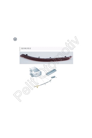 Passat B8 Arka Tampon Reflektörü Sol 3g0945105c 3g0945105d