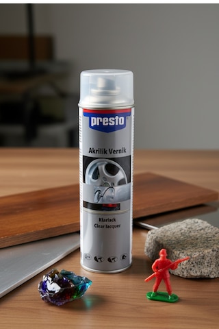 Presto Sprey Boya Parlak Akrilik Vernik,sprey,parlak,mat,satin,plastik,yüzey Astarı Parlak Vernik