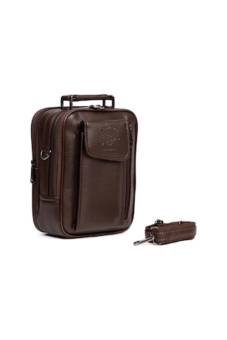 Adelina Erkek Koyu Kahve Deri Çelik Kasalı Telefon Bölmeli El Ve Koyu Kahverengi