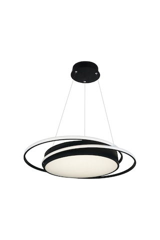 Davul / Sarkıt Avize / 55 CM / Çemberli / 3 Renk Işık / Antrasit Gövde Antrasit