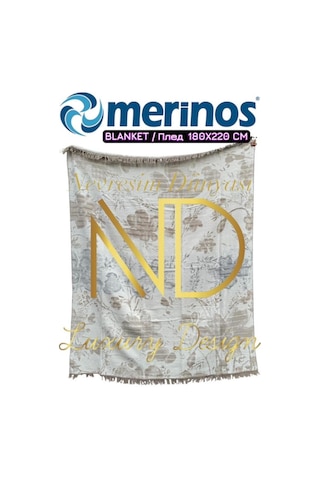 Merinos Houx Çift Kişilik Battaniye Çok Renkli