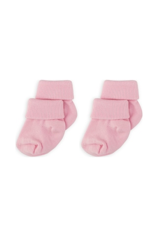 Novibaby 2'li Bambu Bebek Çorap I Baby Pink I 0 6 Ay I Pembe Yenidoğan Bebek Çorabı Çok Renkli