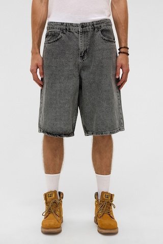 Vamos Oversize Bermuda Denim Şort 40-285 Gri